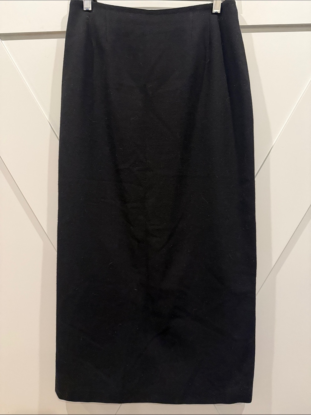 Ellen Tracy Wool Crepe Maxi Skirt in Black Size 8 Like New but Vintage